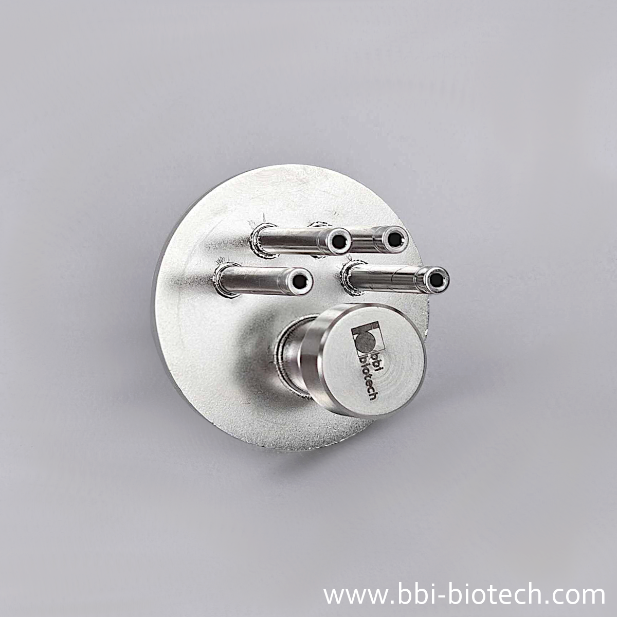 Headpiece with 4 hose nozzles 4 x 1 mm and 1 x Inoculation port with septum - Image 2