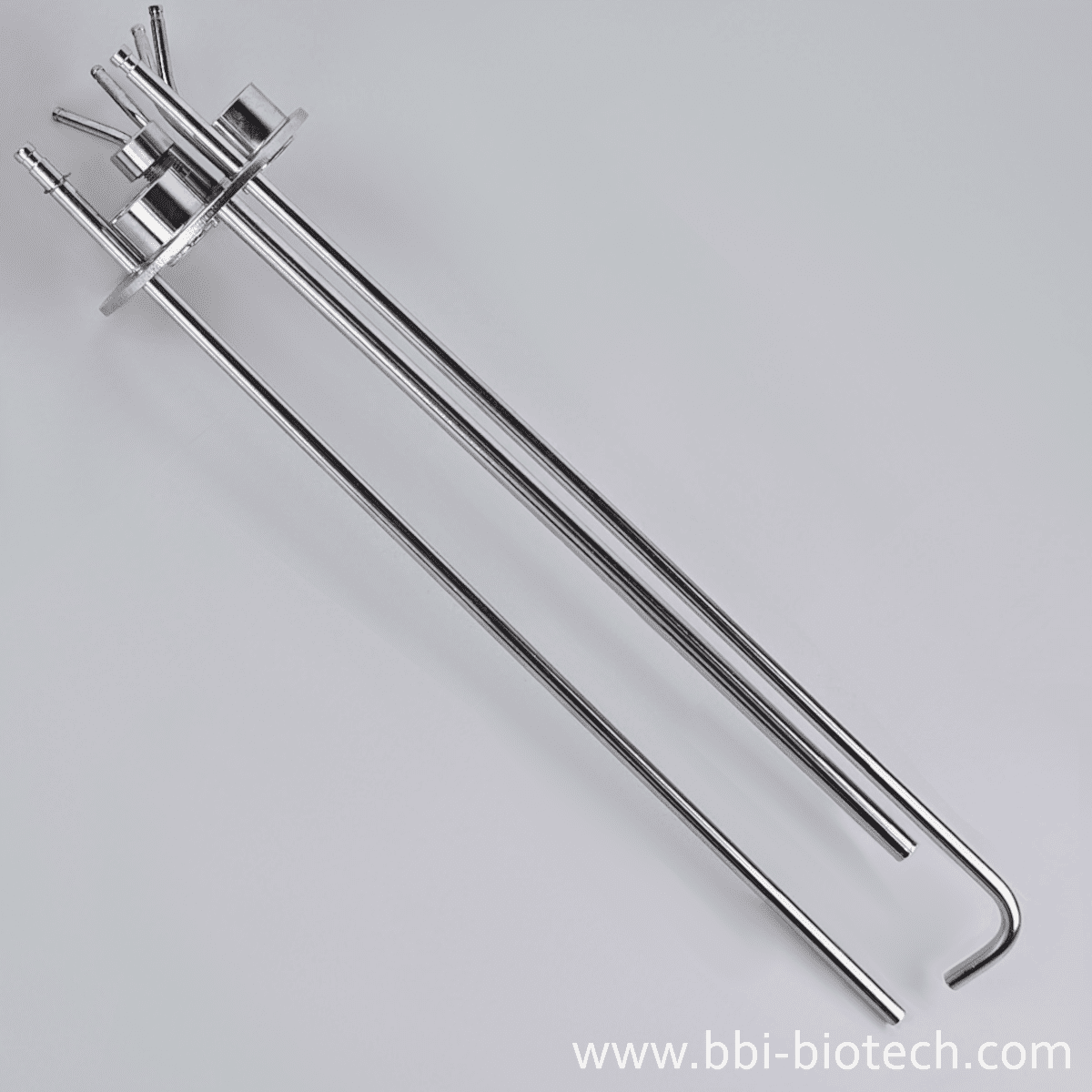 Headpiece for 2 L media bottle GLS 80 (3 x Pg 13,5, 1 x inoculation port (with septum), 1 x L-Sparger, 1 x Harvest pipe fixed, 1 x Pt100 sleeve, 4 x hose nozzle) - Image 2