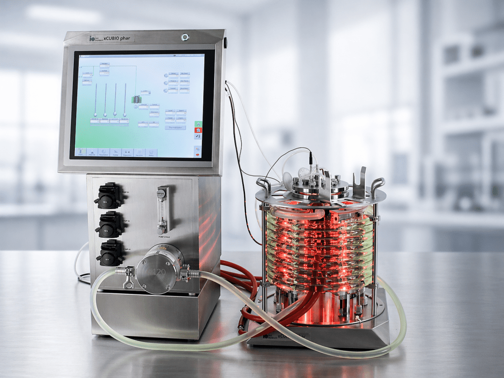 Photobioreactors for phototrophic process development and tubular scale ...